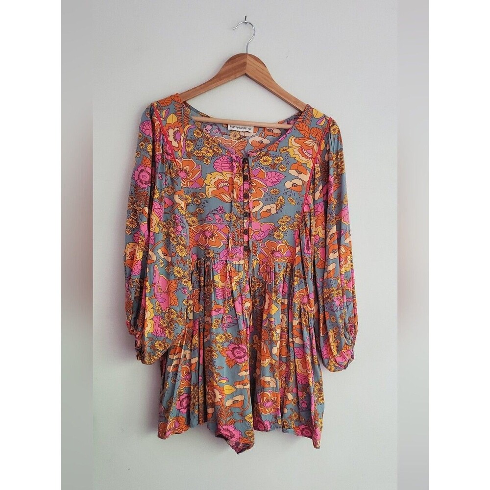 Rustty Dustty 1x BOHO Floral Plus Size Shorts Romper